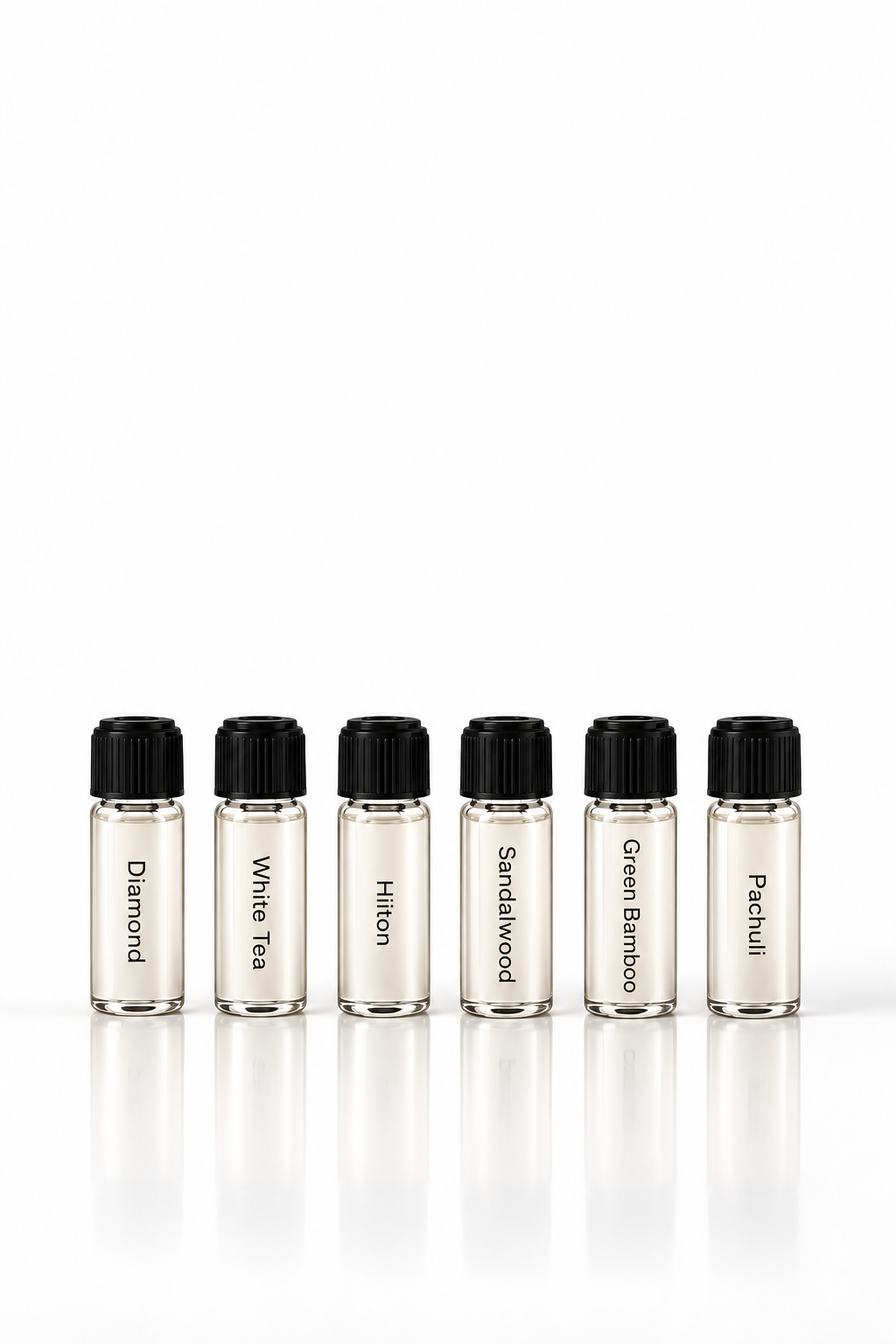 Ultrasonic 'Mini' Car Diffuser Refill Set includes 4ml x 6 fragrance oils